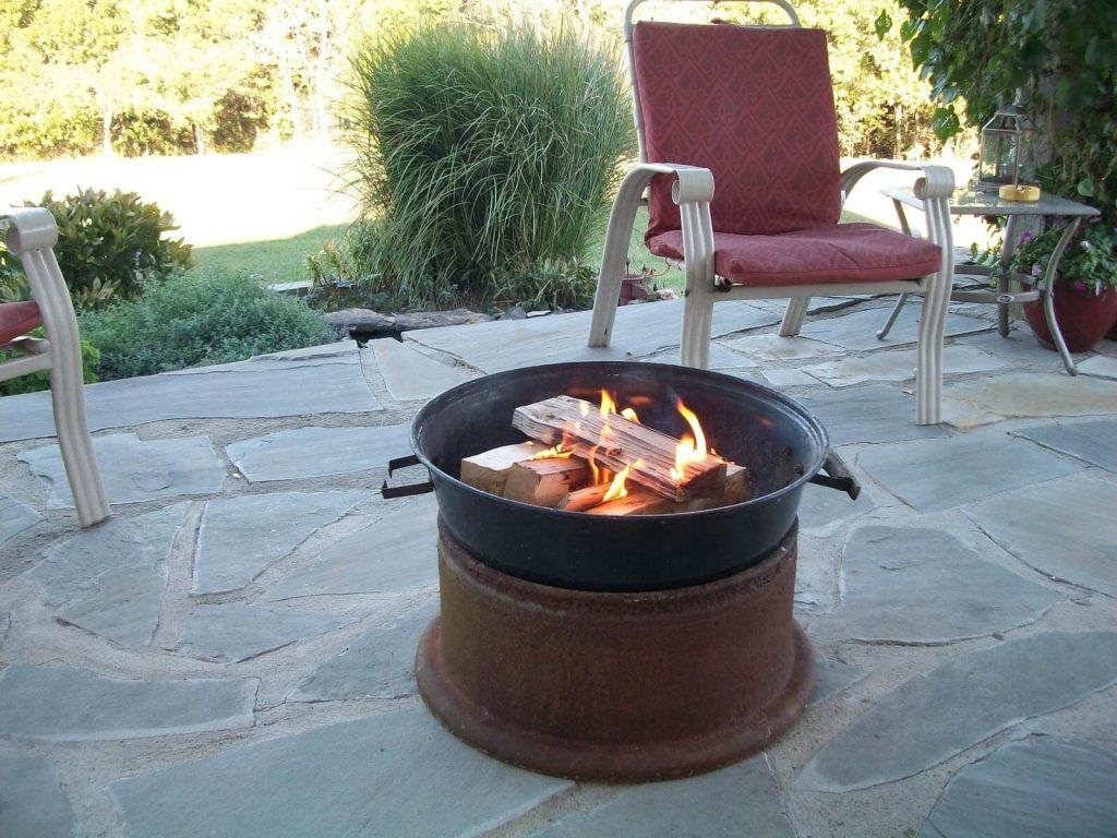 wheel rim fire pit