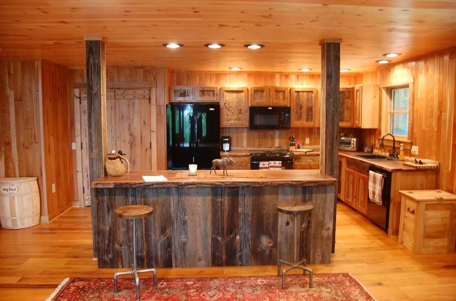 Salvaged or Reclaimed Wood Cabinets