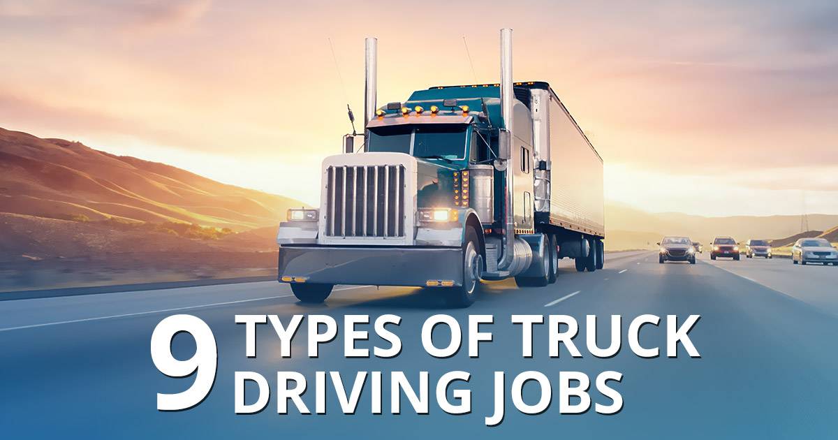 types of trucking jobs
