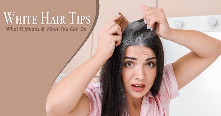 white hair tips